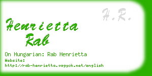 henrietta rab business card